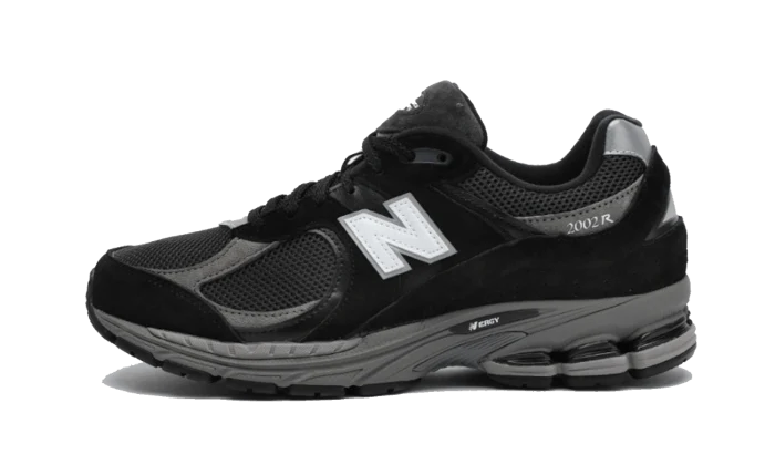 New Balance 2002R Black Dark Grey White