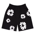 Denim Tears The Cotton Wreath Shorts Black | TheSneakerWay