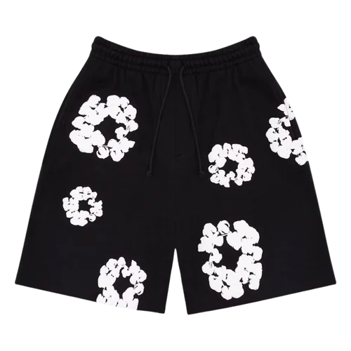 Denim Tears The Cotton Wreath Shorts Black | TheSneakerWay