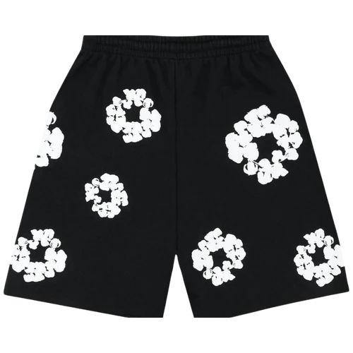 Denim Tears The Cotton Wreath Shorts Black | TheSneakerWay