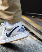 Jordan 1 Low Midnight Navy Neutral Grey (553558-146) | TheSneakerWay