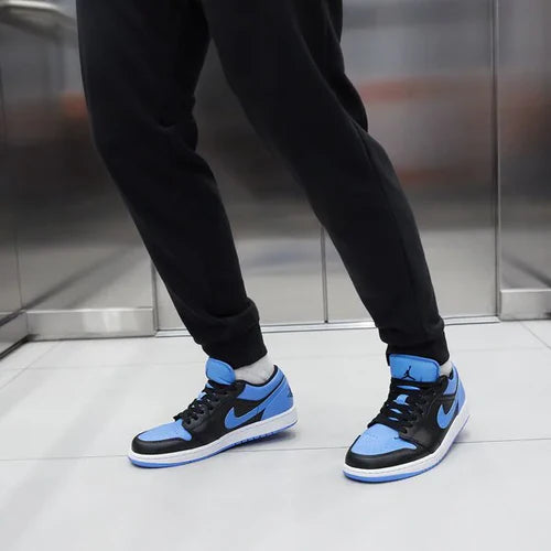 Jordan 1 Low Black University Blue (553558-041) | TheSneakerWay