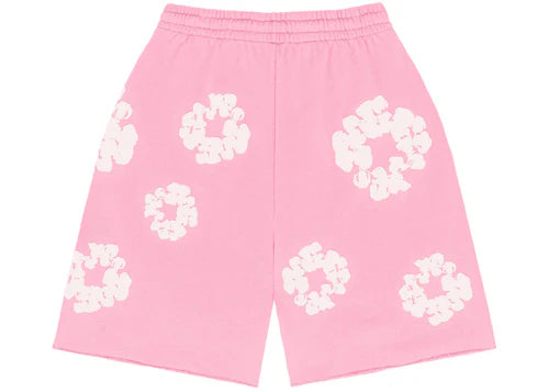 Denim Tears The Cotton Wreath Shorts Pink | TheSneakerWay