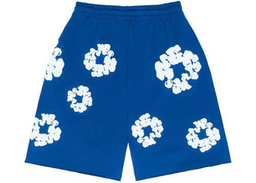 Denim Tears The Cotton Wreath Shorts Royal Blue | TheSneakerWay