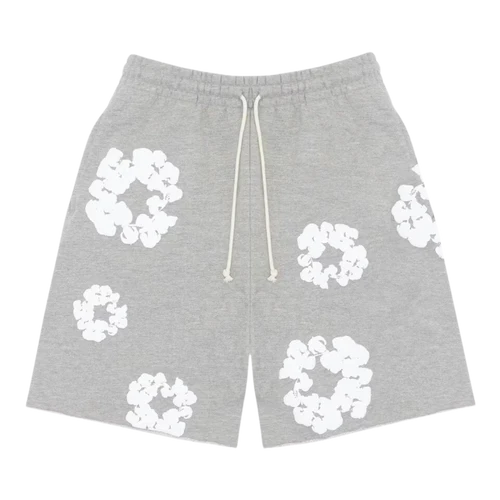 Denim Tears The Cotton Wreath Shorts Grey | TheSneakerWay