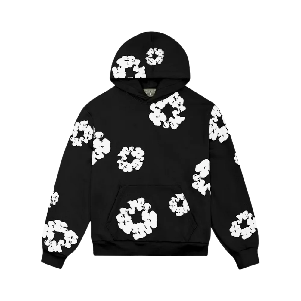 Denim Tears The Cotton Wreath Hoodie Black | TheSneakerWay