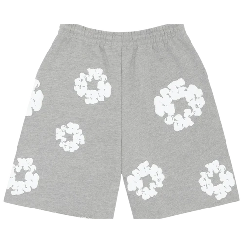 Denim Tears The Cotton Wreath Shorts Grey | TheSneakerWay