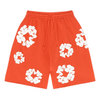 Denim Tears The Cotton Wreath Shorts Orange | TheSneakerWay