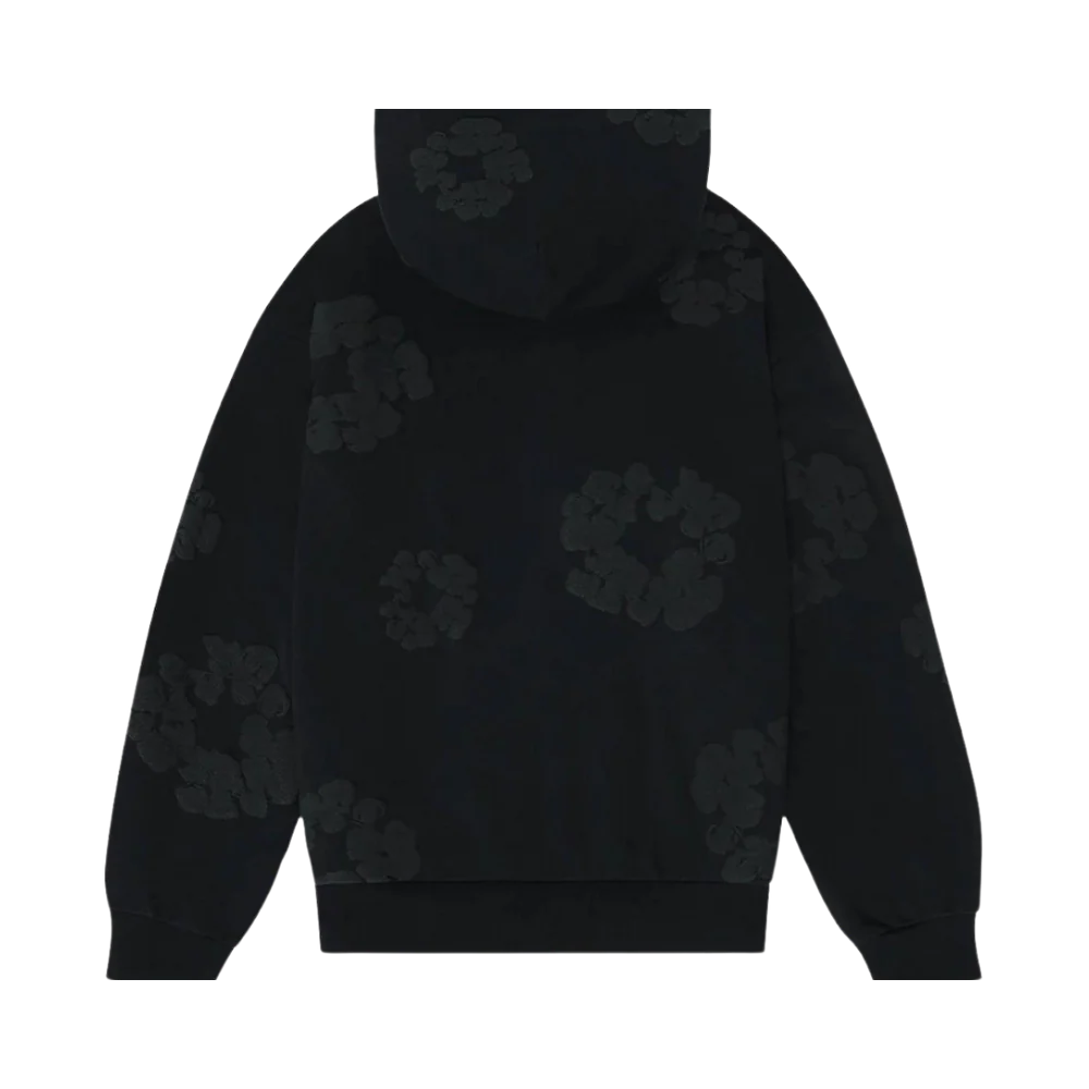 Denim Tears The Cotton Wreath Hoodie Black Monochrome | TheSneakerWay