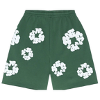 Denim Tears The Cotton Wreath Shorts Green | TheSneakerWay