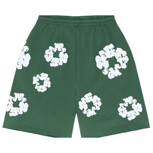 Denim Tears The Cotton Wreath Shorts Green | TheSneakerWay