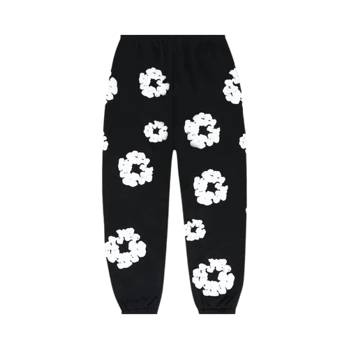 Denim Tears The Cotton Wreath Sweatpants Black | TheSneakerWay