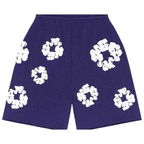 Denim Tears The Cotton Wreath Shorts Purple | TheSneakerWay