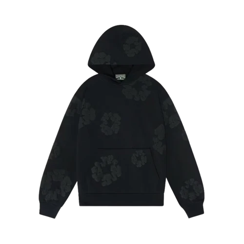 Denim Tears The Cotton Wreath Hoodie Black Monochrome | TheSneakerWay