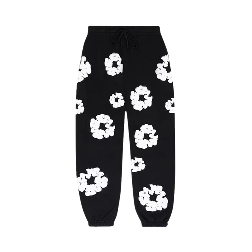Denim Tears The Cotton Wreath Sweatpants Black | TheSneakerWay