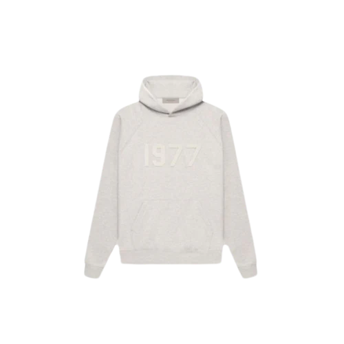 Fear of God Essentials 1977 Light Oatmeal Hoodie | TheSneakerWay
