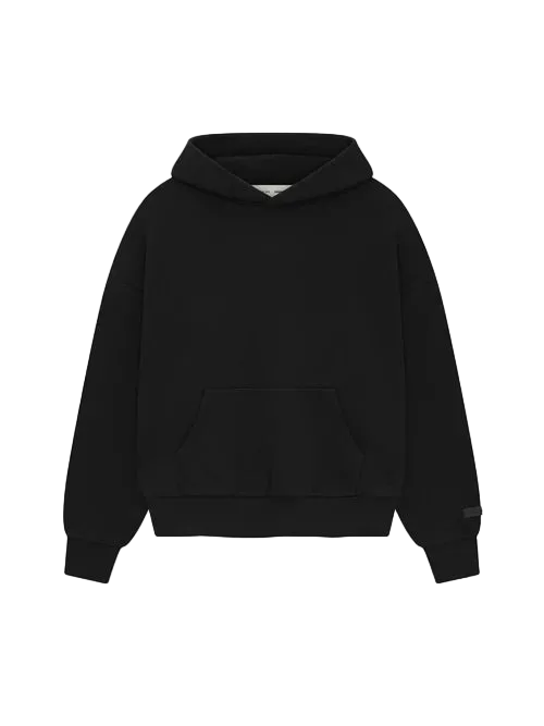 Fear of God Essentials SS25 Jet Black Hoodie | TheSneakerWay