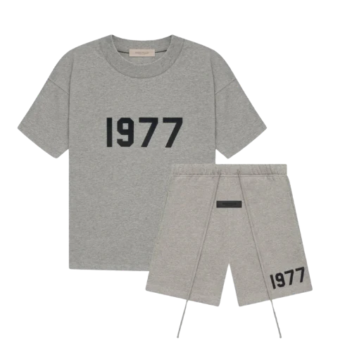 Fear of God Essentials 1977 Dark Oatmeal Summer Set | TheSneakerWay