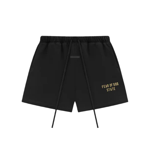 Fear of God Essentials FW24 Black Yellow Korte Broek