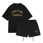 Fear of God Essentials FW24 Black Yellow Summer Set | TheSneakerWay