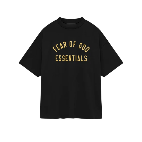 Fear of God Essentials FW24 Black Yellow T-shirt