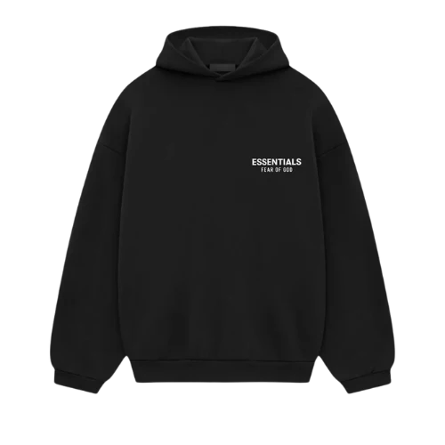 Fear of God Essentials FW24 Black White Hoodie