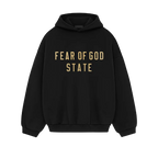 Fear of God Essentials FW24 Black Yellow State Hoodie | TheSneakerWay