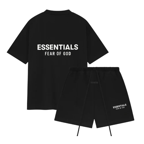 Fear of God Essentials SS25 Jet Black Summer Set | TheSneakerWay