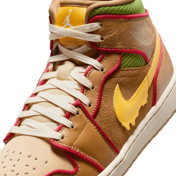 Jordan 1 Mid SE Cheeseburger (IB7403-224) | TheSneakerWay