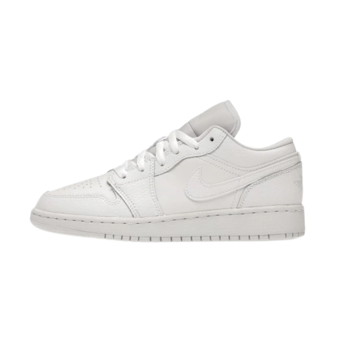 Jordan 1 Low Triple White Tumbled Leather (553558-130) | TheSneakerWay