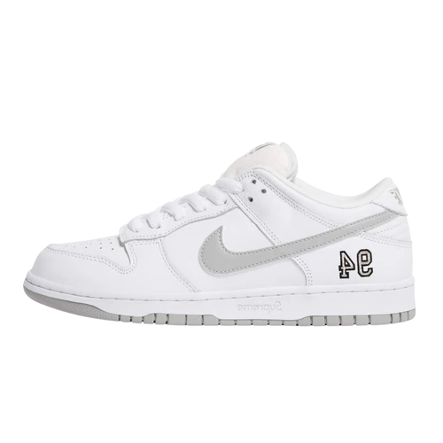 Nike SB Dunk Low Supreme 94 White Metallic Silver (HQ8487-100) | TheSneakerWay