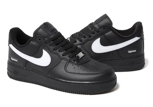Nike Air Force 1 Low Supreme Black White (CU9225-002) | TheSneakerWay