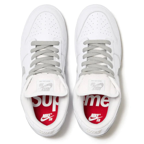 Nike SB Dunk Low Supreme 94 White Metallic Silver (HQ8487-100) | TheSneakerWay