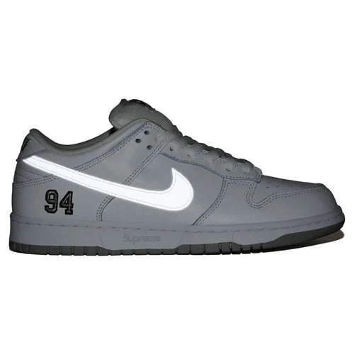 Nike SB Dunk Low Supreme 94 White Metallic Silver (HQ8487-100) | TheSneakerWay