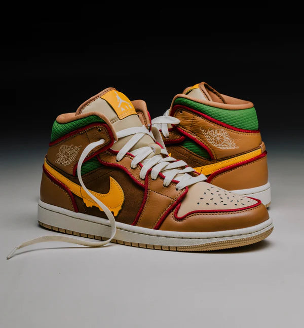 Jordan 1 Mid SE Cheeseburger (IB7403-224) | TheSneakerWay