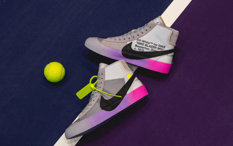 Nike Blazer Mid Off-White Wolf Grey Serena Queen (AA3832-002) | TheSneakerWay