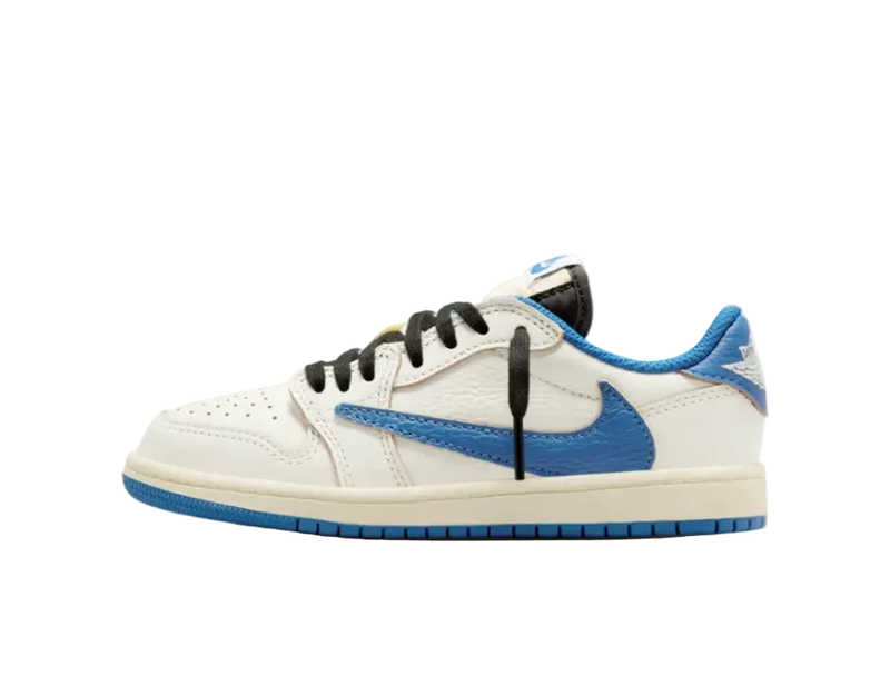 Jordan 1 Retro Low OG SP Fragment x Travis Scott Sail Military Blue (PS)