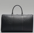Jordan Monogram Leather Duffle Bag Black