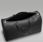 Jordan Monogram Leather Duffle Bag Black
