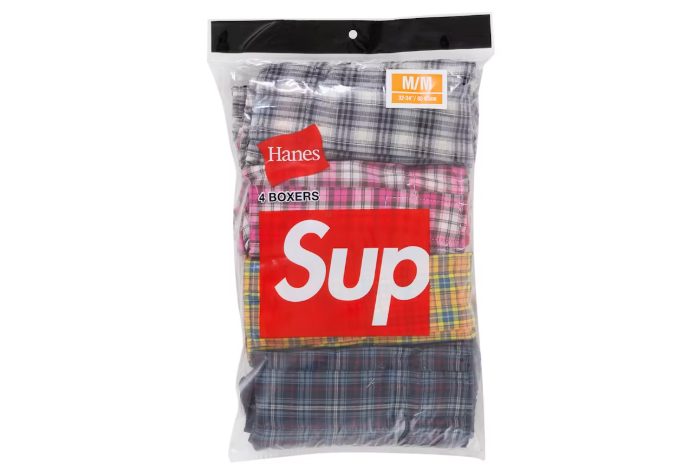 Supreme Hanes Plaid Boxers (4 Pack) Multicolor