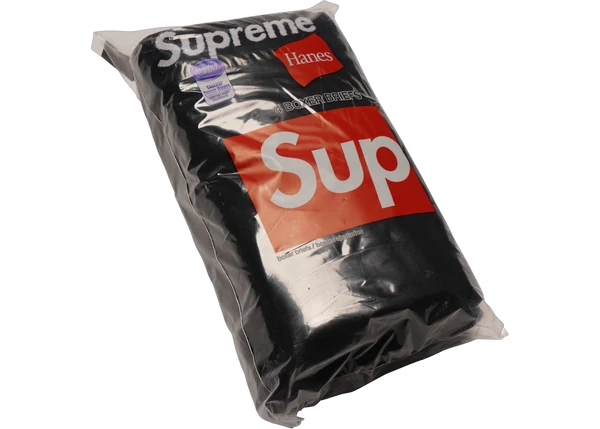 Supreme Hanes Boxer Briefs (4 Pack) Black