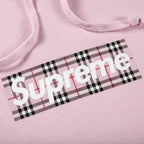 Supreme Burberry Box Logo Hooded Sweatshirt Light Pink (SUPREME-BURBERRY) | TheSneakerWay