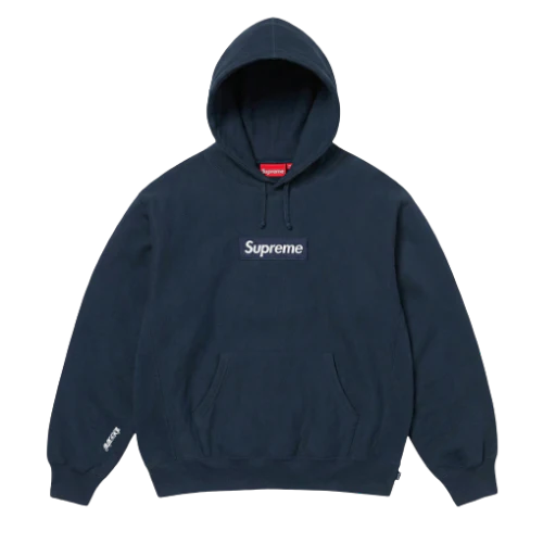 Supreme Box Logo Hooded Sweatshirt Navy