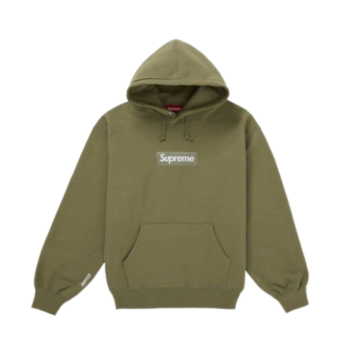 Supreme Box Logo Hooded Sweatshirt (FW25) Light Olive (SUPREME-BOX) | TheSneakerWay