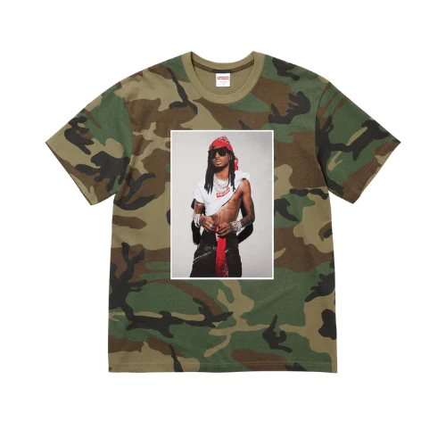 Supreme Playboi Carti Tee Woodland Camo