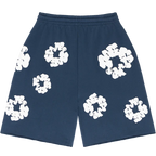 Denim Tears The Cotton Wreath Shorts Navy | TheSneakerWay