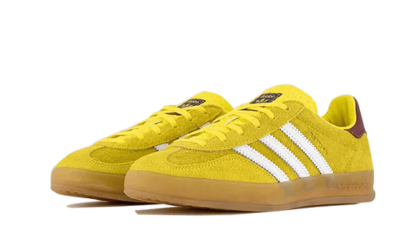 adidas Gazelle Indoor Bright Yellow Collegiate Burgundy (Women's) (IE7003) | TheSneakerWay