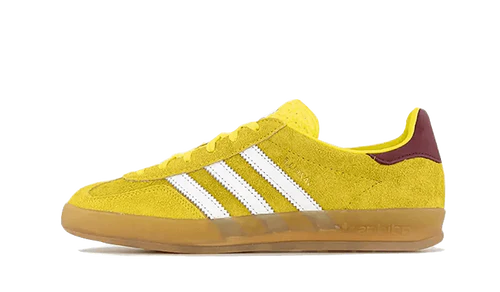 adidas Gazelle Indoor Bright Yellow Collegiate Burgundy (Women's) (IE7003) | TheSneakerWay