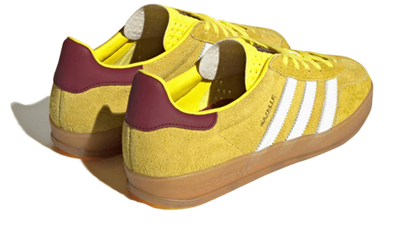 adidas Gazelle Indoor Bright Yellow Collegiate Burgundy (Women's) (IE7003) | TheSneakerWay