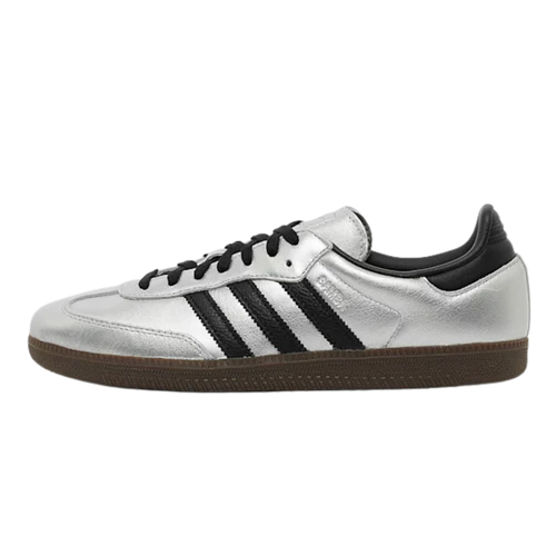 adidas Samba OG Silver Metallic Black Gum (Women's)